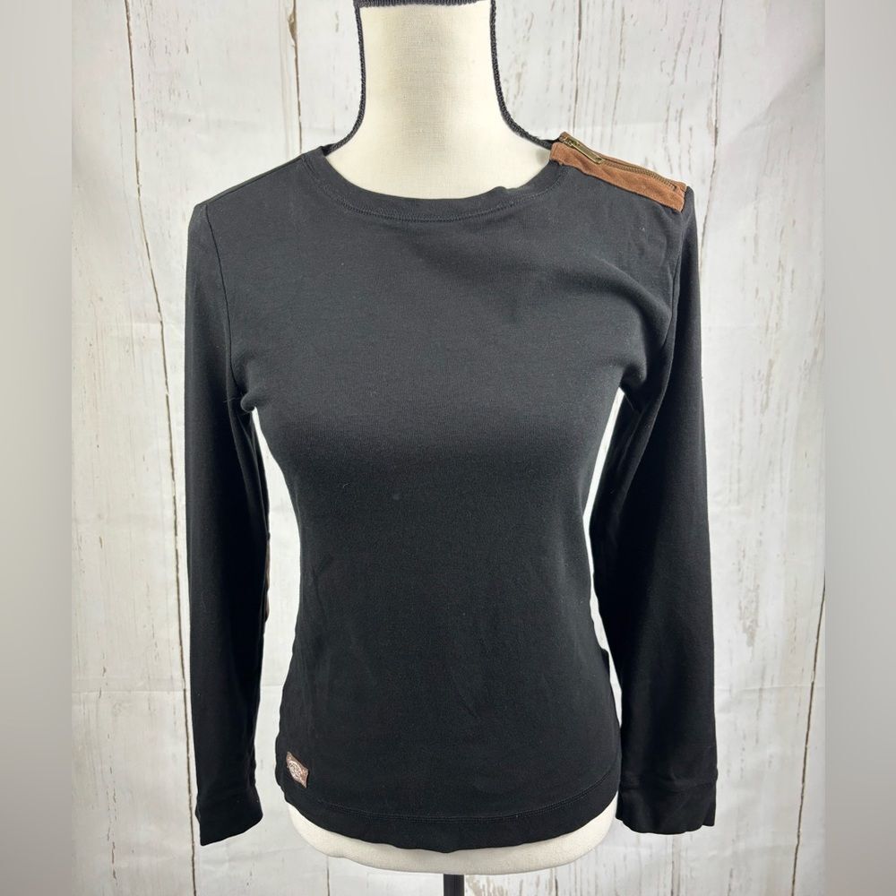 ‼️final must bundle‼️ Lauren Ralph Lauren Top T-Shirt Tee Black - Picture 2 of 7